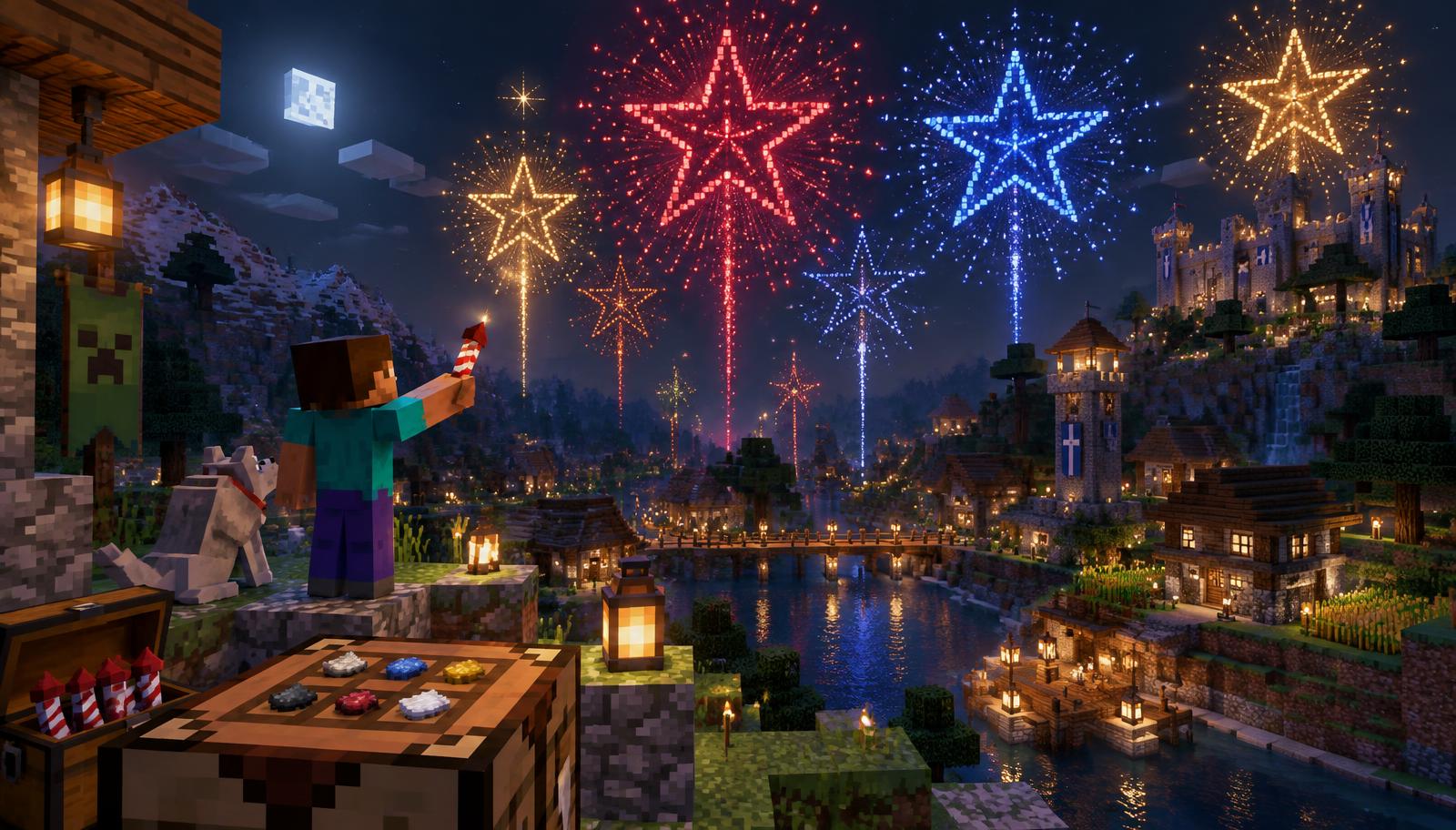 How to Make Fireworks in Minecraft: Recipes, Firework Stars & Elytra Rockets