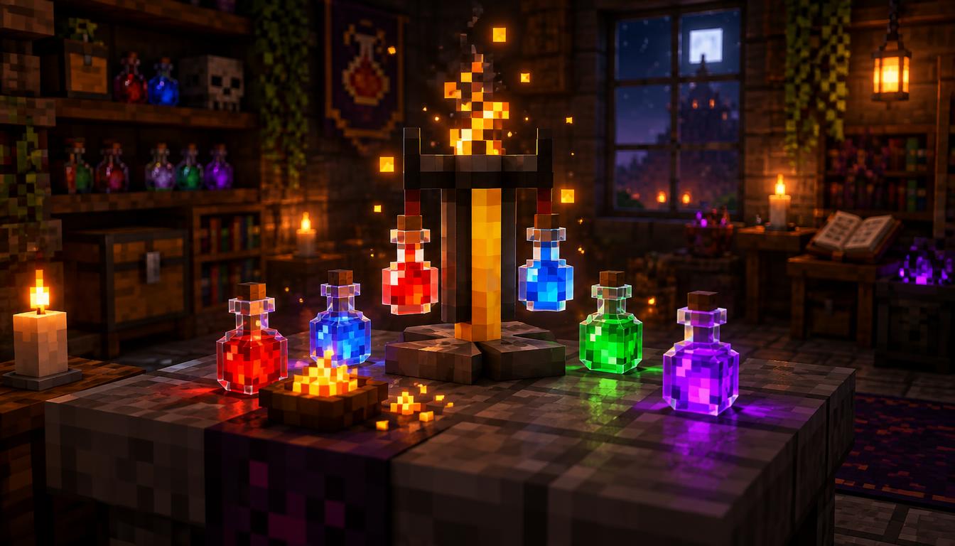 All Minecraft Potion Recipes (1.21): Complete Brewing Chart & Guide